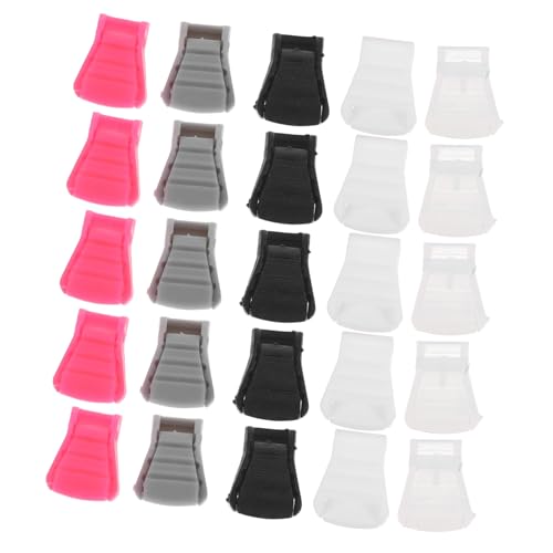 DEARMAMY 100 Stück Nylon Kordelenden Clips mit Schnellverschluss für Schuhe Taschen Jacken Multifunktionale Leichte Zugstopper in Rosa Praktisch für Diy Kleidung Rucksäcke Outdoor von DEARMAMY