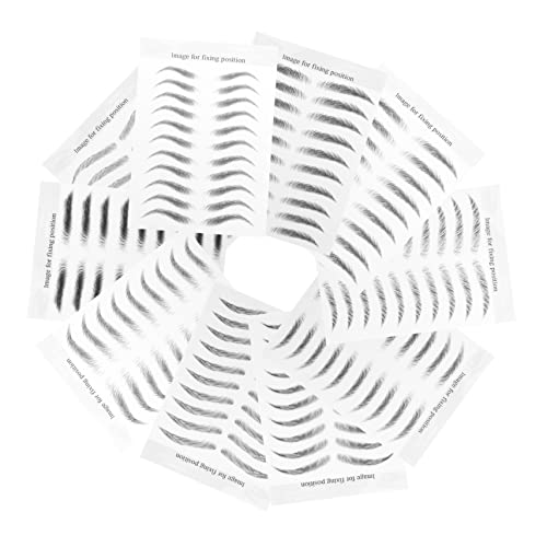 DEARMAMY 10blätter Augenbrauen Tattoos Aufkleber Wasserfest Temporäre Augenbrauen Tattoos Makeup Aufkleber von DEARMAMY