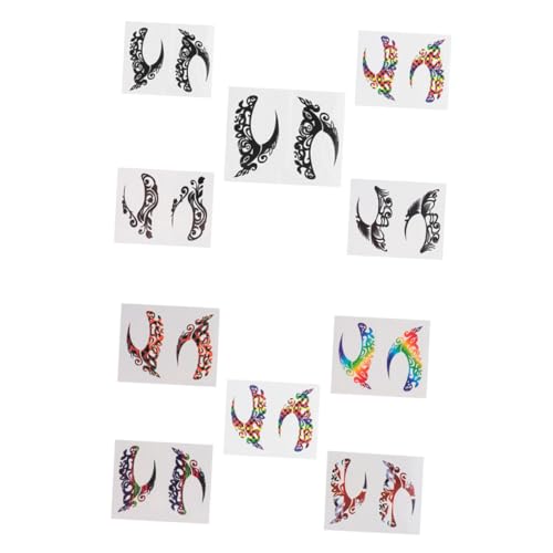DEARMAMY 10paare Eyeliner Aufkleber Lidschatten Aufkleber Kompakt Leicht Hochwertiger Klebstoff Vielfältige Anwendungsmöglichkeiten Für Festivals Parties Rollenspiele Weibliche von DEARMAMY