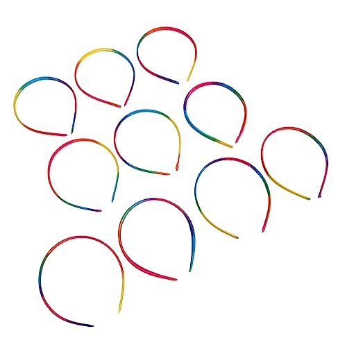 DEARMAMY 10stücke Regenbogen Haarschmuck Dünne Stirnbänder Für Frauen Mädchen Junge Mädchen Haarbands Stirnbänder Haar Zubehör von DEARMAMY