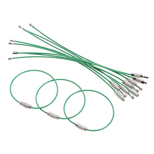 DEARMAMY Schlüsselanhänger-Set Aus Edelstahldraht 10-teilig Seil-schlüsselring Schlüsselanhängerdraht für Gepäckanhänger Schlüsselring Draht-schlüsselring DEARMAMY Schlüsselanhänger-Set Aus Edelstahldraht 10-teilig Seil-schlüsselring Schlüsselanhängerdraht für Gepäckanhänger Schlüsselring Draht-schlüsselring von DEARMAMY