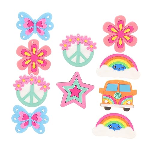 DEARMAMY 10st Cartoon-lesezeichen Mini- Figuren Kleine Kuscheltiere Massenspielzeug Zappeln Qualle Für Mädchen -rassel Schlüsselanhänger Mit Lächelnden Tieren Metall von DEARMAMY