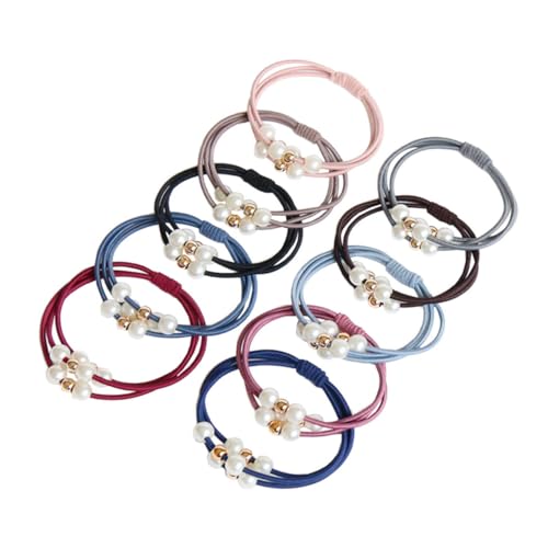 DEARMAMY 10stücke Perlen Haargummis Elastische Haarringe Pferdeschwanzhalter Haarschmuck Für Damen Und Mädchen Stretch Haarring Zufällige Farbe DEARMAMY 10stücke Perlen Haargummis Elastische Haarringe Pferdeschwanzhalter Haarschmuck Für Damen Und Mädchen Stretch Haarring Zufällige Farbe von DEARMAMY