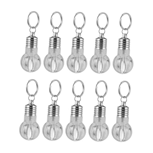 DEARMAMY 10stücke Schlüsselanhänger Kreativ Stylisch Dekorativ Glühbirne Form Anhänger Für Tasche Rucksack Schlüssel Auto Hausschlüssel Türschlüssel Geburtstag Halloween Weihnachten Schulab von DEARMAMY