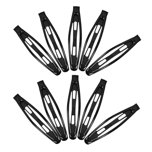 DEARMAMY 10stücke Schwarz Haarspangen Junge Mädchen Design Mädchen Metall Snap Haarnadeln von DEARMAMY