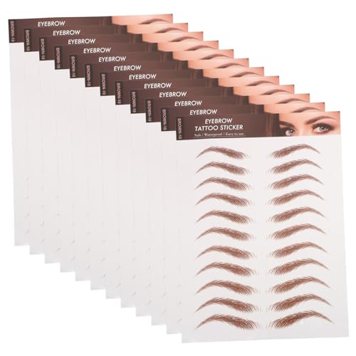 DEARMAMY 12blätter Augenbrauen Aufkleber Wasserfeste Augenbrauenformung Pflege Augenbrauen Tätowierungen von DEARMAMY