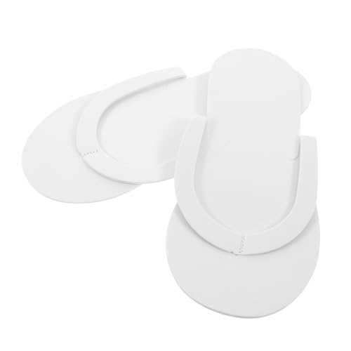 DEARMAMY 12 Paare Maniküre-hausschuhe Hausschuhe Für Frauen Drinnen Hausschuhe Brautjungfer Hausschuhe Für Brautjungfern Hotelhausschuhe Für Herren Hotelhausschuhe Für Damen Eva Weiß von DEARMAMY