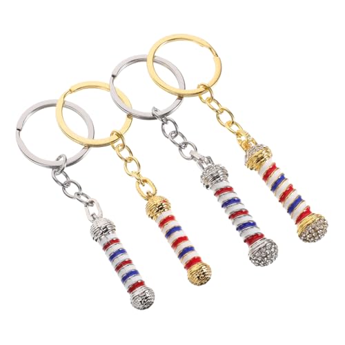 DEARMAMY 12 STK Schlüsselanhänger würfelunterlage einhelll Keychain bescherung schnittlauchschere Friseurstangenlicht Kette Herrenrasierer Haartrockner Hombre Schlüsselbund Schlüsselringe von DEARMAMY