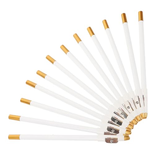 DEARMAMY 12stücke Weißer Augenbrauenstift Tragbarer Augenbrauenstift Mit Anspitzer Für Frauen Für Make-up von DEARMAMY