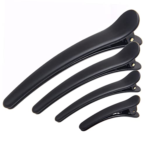 DEARMAMY 12 Stück Clip Mit Haarnadelkante Alligator-haarspangen Mädchen Bobby Haarspangen Alligator Haarspangen Schnappen Haarspangen Griff Greifer Lang Mini Styling Schwarz von DEARMAMY
