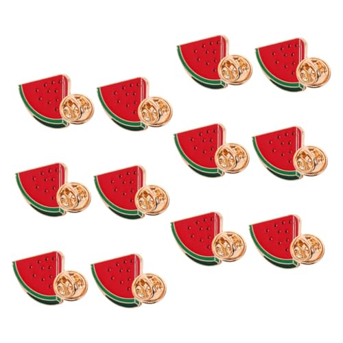 DEARMAMY 12 Stück Wassermelonen Broschen Elegante Broschennadeln Für Damen – Stilvolle Anstecknadeln Mit Fruchtmotiv Für Strickjacken Schals Und Kragen – Dekorative Anstecknadel von DEARMAMY