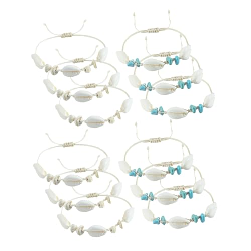 DEARMAMY Muschelkettenarmband-fußkettchen-set Verstellbares Perlenarmband Für Damen Modisch von DEARMAMY