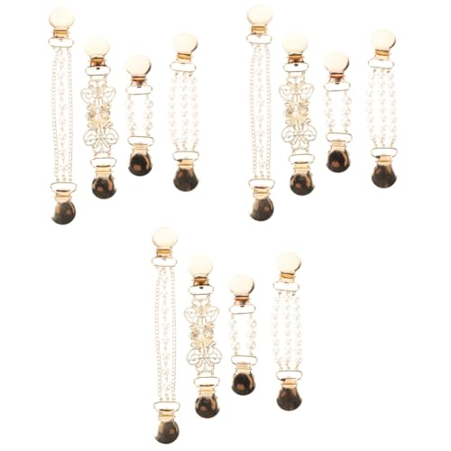 DEARMAMY 12stücke Pullover Clips Mit Perlen Für Damen Antislip Cardigan Clips Zur Dekoration Von Schals Pullovern Und Stolen Für Festivals Und Besondere Anlässe von DEARMAMY