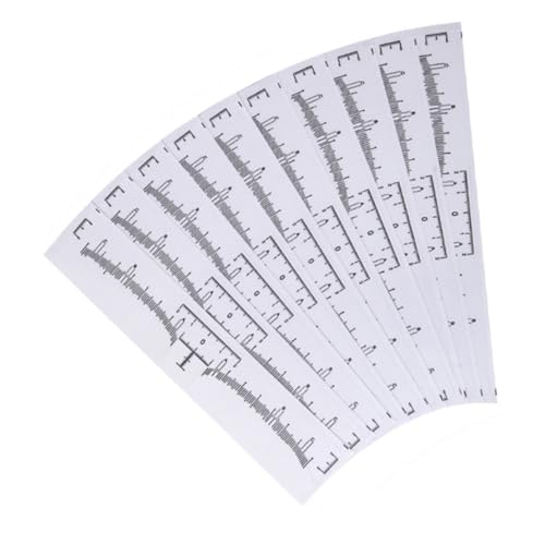 DEARMAMY 130stücke Einweg Augenbrauen Maßstab Aufkleber Transparente Schablonen Für Einfaches Microblading Und Augenbrauenmessung Klebende Makeup Werkzeuge Für Profis Und Anfänger von DEARMAMY