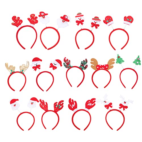 DEARMAMY 13st Weihnachtsstirnband Weihnachts-schneemann-haarband Weihnachtsschmuck Stirnband Rentiergeweih Kostüm Weihnachtsfeier Begünstigt Dekorative Haartracht Funkeln Gebürstet von DEARMAMY