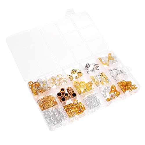 DEARMAMY 146 Stück Dreadlocks Zopfschmuck Für Haare Dreads Zubehör Haarspangen Für Frauen Haarschmuck Für Zopf Dutt Zopf Haarmanschetten Haarschmuck Für Zöpfe Haarbinder Aus Metall von DEARMAMY