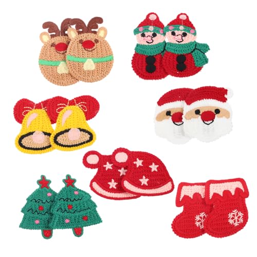 DEARMAMY 14stücke Teiliges Weihnachts-haarspangen Mädchen Stilvolle Haarklammern Mit Weihnachtsmotiven Wie Rentier Weihnachtsbaum Und Schneemann Perfektes Haaraccessoire Für Festliche Anläs von DEARMAMY