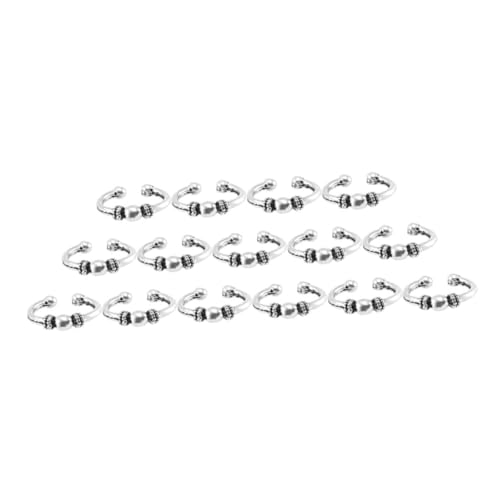 DEARMAMY 15 Stück Haarnadel-Kopfbedeckung gut Zubehör groß geflochten lockig funkelnd klein winzig Mädchen haarschmuck Haarringe für Zöpfe Haarstyling-Clips Legierung Silver von DEARMAMY