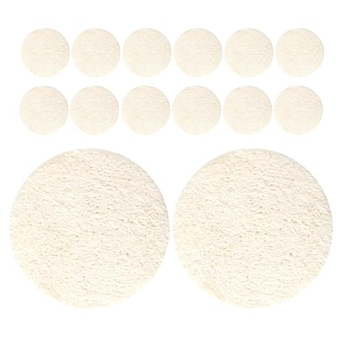 DEARMAMY 15 Stück Peeling Luffa Pads Gesichts Und Körperschrubber Rund Make Up Entferner Dusch Luffa Schwamm Pad Natürliches Peeling Schrubber Für Männer Und Frauen von DEARMAMY