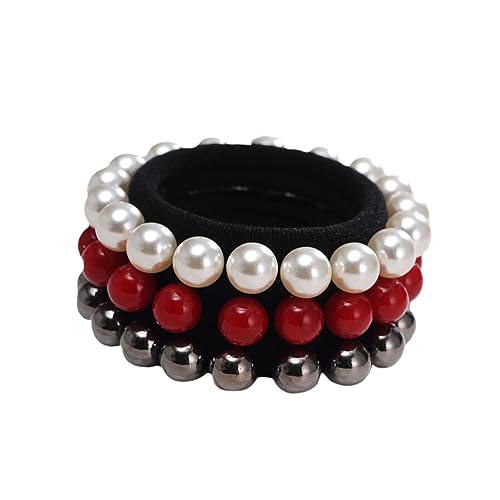 DEARMAMY 15stücke Elastisches Haargummi Schlichtes Haargummi Für Damen Und Mädchen Pferdeschwanzhalter Haarseil Stretch Haarring Langlebiges Haarzubehör Für Alltag von DEARMAMY