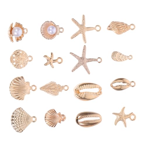 DEARMAMY 16 Stück Legierung Anhänger für Diy Strand Schmuckherstellung Einzigartige Halskette Armband Zubehör von DEARMAMY