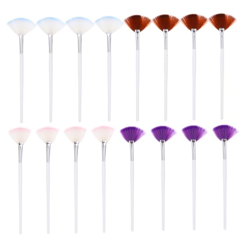 DEARMAMY 16Stücke Teiliges Kosmetikpinsel Professionelle Make Up Pinsel für Foundation Highlighter Lidschatten und Blush Weiche Synthetische Borsten für Präzises Auftragen von DEARMAMY