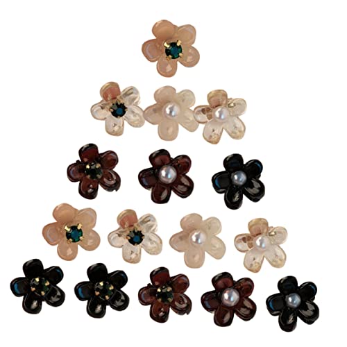 DEARMAMY 16stücke Kleine Haarmanschetten Für Zöpfe Haarklammern Für Mädchen Und Junge Mädchen Blumenform Haarspangen Aus Robustem Material Haarzubehör Für Alltag Und Partys von DEARMAMY