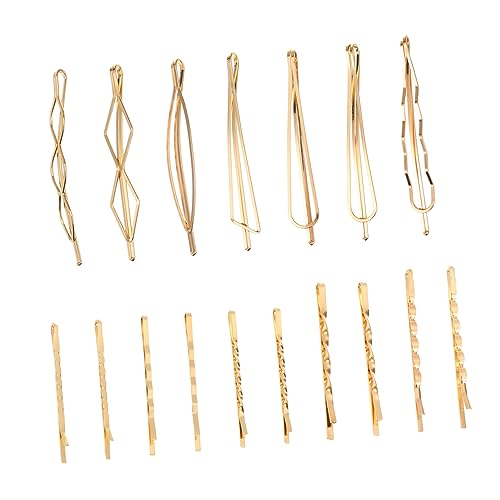 DEARMAMY 17 Stück Blonde Haarclipanzug Perle Haarnadel Clips Hochzeit Haarnadeln für Frauen Styling Bobby Pins Perlhaarnadel modische Haarspangen Mädchen Haarspange Haarklammer Kaffee von DEARMAMY