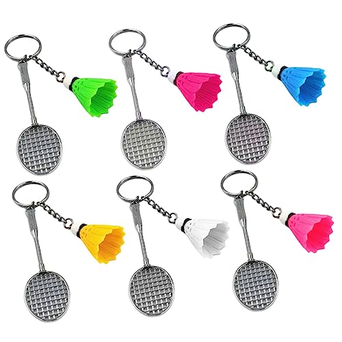 DEARMAMY 18 STK Badminton-Schlüsselanhänger Kette Fußball-Tennis Fußball-Schlüsselanhänger Modisch Auto schlüsselanhänger car Keychain Taschendekoration Taschendekore zum Aufhängen Metall von DEARMAMY