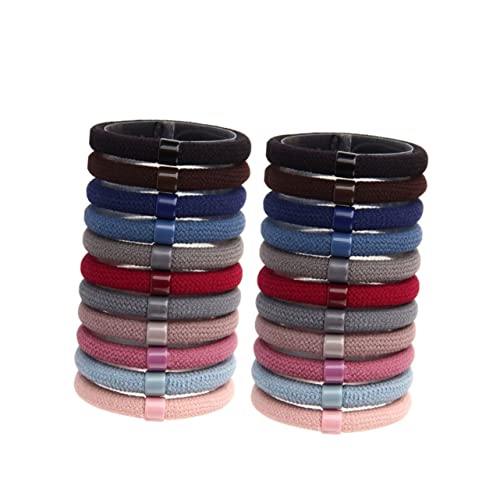 DEARMAMY 18stücke Haargummis Mit Net-garn Für Frauen Und Mädchen Elastische Haarschmuck-pakete Pferdeschwanzhalter in Verschiedenen Farben von DEARMAMY