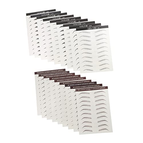 DEARMAMY 18 Stück Wasserdichte Fake Augenbrauen Sticker Natürliche Imitation Augenbrauen Tattoos für Fachkenntnisse von DEARMAMY