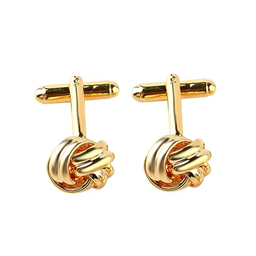 DEARMAMY 1Paar Manschettenknöpfe für Männer Einzigartige Knoten Manschettenknöpfe für Hochzeiten Formelle Anlässe Geschäftstreffen Perfektes für Besondere Anlässe von DEARMAMY