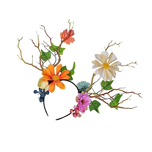 DEARMAMY 1Pc Stirnband Weihnachtsdekor Geweih Haar Kopf Band Kostüm Dekoration Fotografie Requisiten Weihnachten Kopf Textil Bunte von DEARMAMY