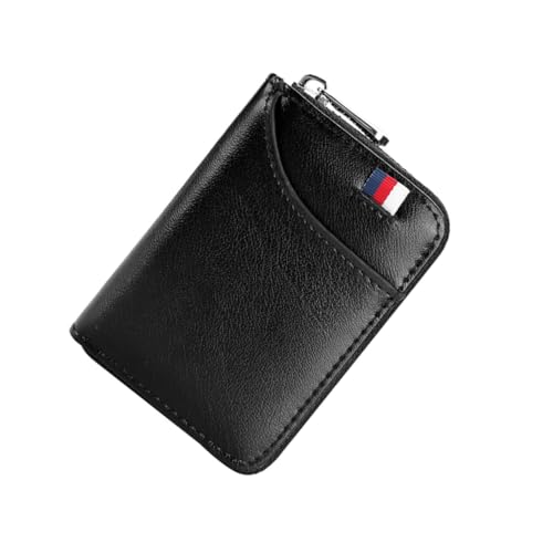 DEARMAMY 1stück RFID-Schutz Geldbörse Aus Leder Anti-diebstahl Brieftasche Mit Münzfach Eleganter Und Praktischer Organizer Für Karten Und Bargeld Für Alltag Und Reisen Schwarz von DEARMAMY