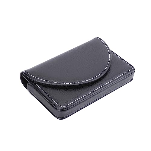 DEARMAMY Visitenkartenhalter Für Pu-hülle Tragbarer Kreditkarten-Organizer Namenshalter Schwarz Elegantes Design von DEARMAMY