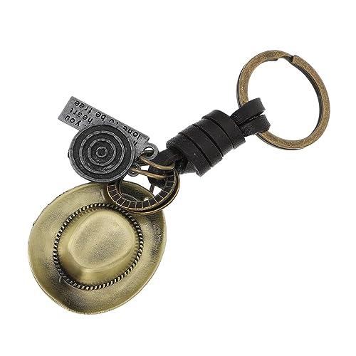 DEARMAMY 1 Stück Vintage-jeanshut-schlüsselring Aus Leder Cowgirl-schlüsselanhänger Retro-schlüssel-Organizer Kreativer Schlüsselanhänger Für Dekoration Und DEARMAMY 1 Stück Vintage-jeanshut-schlüsselring Aus Leder Cowgirl-schlüsselanhänger Retro-schlüssel-Organizer Kreativer Schlüsselanhänger Für Dekoration Und von DEARMAMY