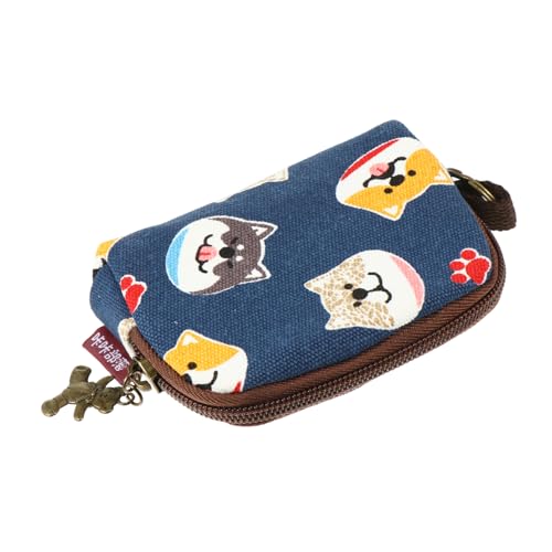 DEARMAMY 1Stk Japanische Geldbörse Tasche Mini Geldbeutel Mini-Geldbörse Hund geldbörse Cosmetic Bag kosmetikbeutel schlüsselanhänger Damen-geldbörsen Portemonnaie Münzbeutel Segeltuch von DEARMAMY