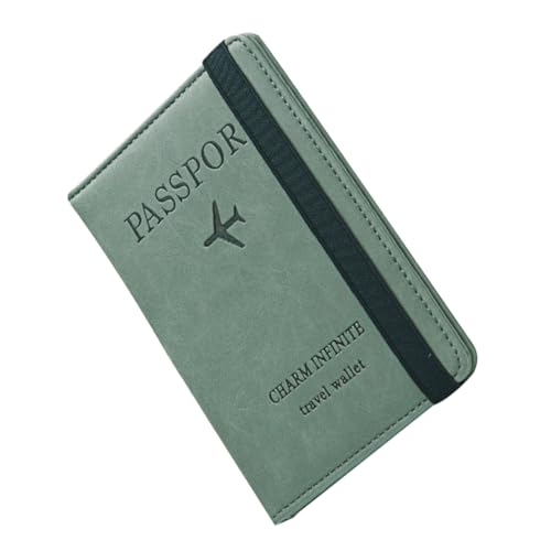 DEARMAMY 1Stk RFID-Geldbörse Reisetasche Tragetaschen für Damen Bote Brieftasche Frauen Schild scheckkarten-etui damengeldbörse id Holder Wallet Reisepass Brieftasche Fall Green von DEARMAMY