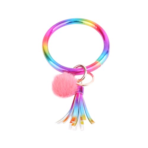 DEARMAMY Leder Schlüsselanhänger Plüsch Quaste Armband Schlüssel Lanyard Dekorativ für Schlüssel Party von DEARMAMY