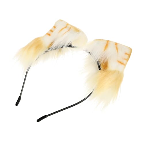 DEARMAMY Oranges Haarband Mit Katzenohren Modischer Und Lustiger Haarschmuck Für Partys Und Cosplay von DEARMAMY