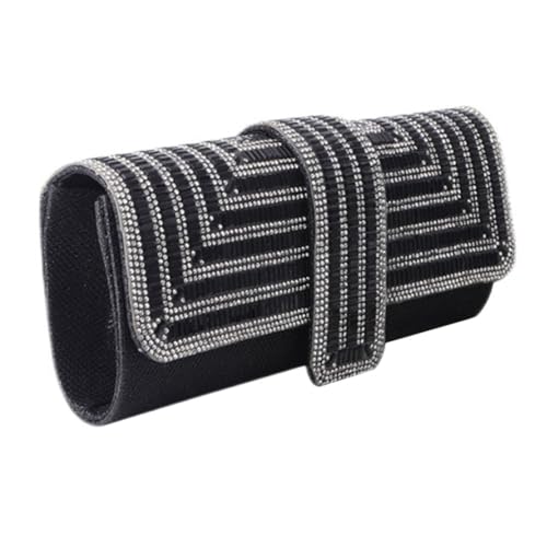 DEARMAMY 1Stk Umschlagbeutel elegant geldumschläge geldbörsen Bankett-Handtasche ladies bag Sammelbeutel Bankett Handtasche Umhängetasche Frauen Party-Handtasche Damen Abendtasche Pu Black von DEARMAMY
