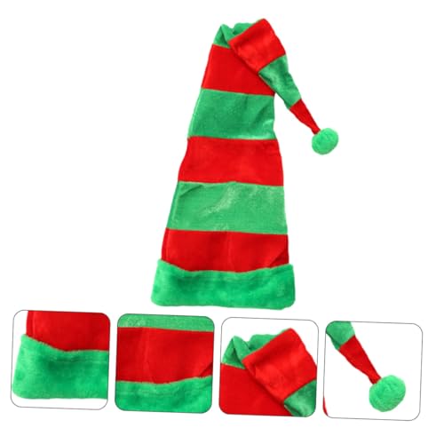 DEARMAMY 1Stk roter und grüner Weihnachtshut Mütze Neon Mini-Partyhüte bunt Festival Weihnachtskostüm weihnachtsdeko weihnachts party Weihnachtsversorgung Weihnachtshut verlängern Stoff von DEARMAMY