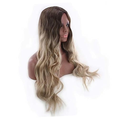 DEARMAMY Haarnetz Für Perücken Damen Lange Lockige Perücke Cosplay Kopfbedeckung Synthetisches Haar Seite-gefechtete Medium Perücke Mit Netz Für Alltag Und Partys von DEARMAMY
