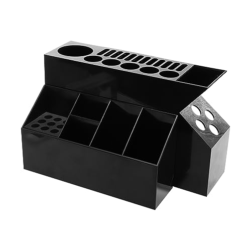 DEARMAMY Multifunktions Scherenhalter für Friseurwerkzeuge Rutschfester Organizer für Haarstyling Tools Schwarz Abs Material für Friseursalons und Zuhause von DEARMAMY