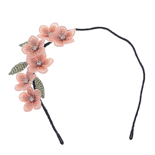 DEARMAMY Besticktes Blumen Stirnband Für Damen Handgemacht Tuch Haarband Mit Blumen Design Elegante Haar Accessoires Für Hochzeit Party Tanz von DEARMAMY