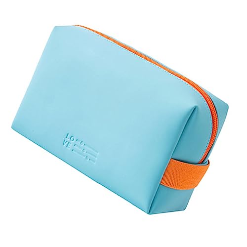 DEARMAMY Kleiner Kosmetiktasche Tragbare Make up Tasche Für Damen Einfarbig Pu Make up Aufbewahrungstasche Handtasche Für Reisen Für Kosmetika Feine Verarbeitung Leicht Und Kompakt von DEARMAMY