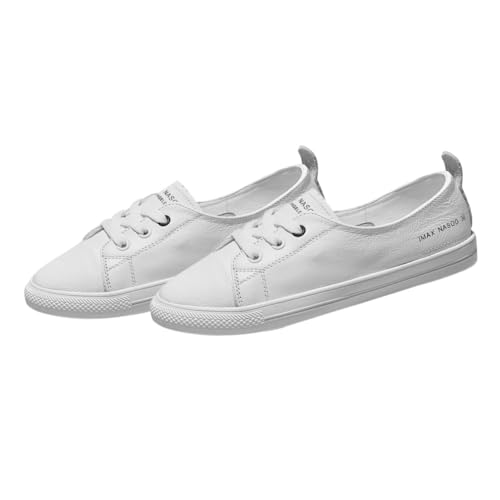 DEARMAMY 1paar Damen Sneakers Flattie Runde Zehen Bequeme Sommer Schuhe Atmungsaktiv Ultra-leicht Weiß Us Für Freizeit Alltag von DEARMAMY