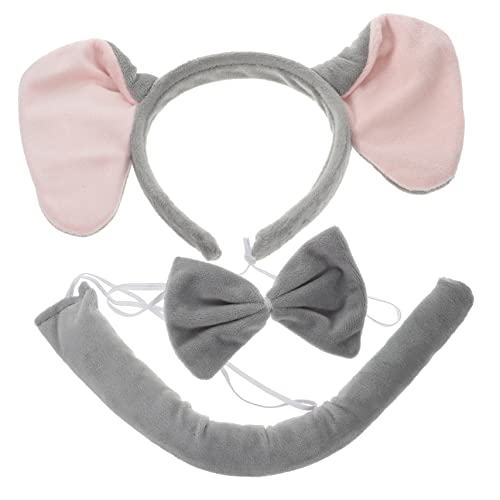 DEARMAMY Stirnband Mit Ohren Und Für Erwachsene Elefantenkostümzubehör Für Damen Elefantenohren Und Halloween Party Dress up Requisiten von DEARMAMY