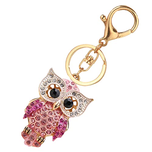 DEARMAMY 1stk Eule Schlüsselanhänger Eulen-schlüsselanhänger Für Autoschlüssel Schlüsselanhänger-Charm Auto Schlüssel Halter Schlüsselanhänger Machen Einziehbar Strass Geldbörse Rosa Bohren von DEARMAMY