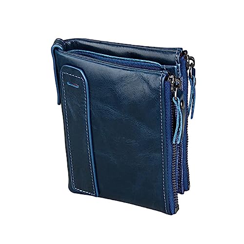 DEARMAMY Reißverschluss Geldbörse Für Männer Aus Leder Mit Innenfach Münzfach Fotohalter Und Halter Multifunktional Großes Fassungsvermögen Für Kreditkarte Personalausweis Reisepass Bargeld von DEARMAMY